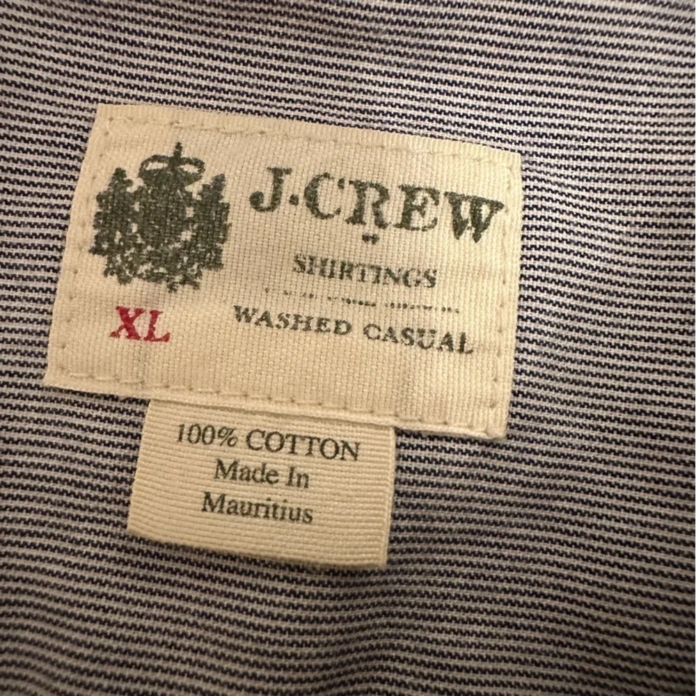 J Crew Button Up Shirt Mens XL Tailored Fit Stripe Long Sleeve Pocket (j5)